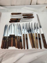 Damaged Lot Japanese Kitchen Knives Marked Japan 22 Pcs Junk Drawer Knif... - $19.79