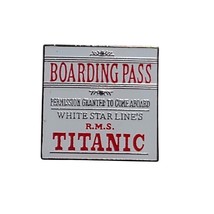 Titanic Boarding Pass White Star Lines RMS 1912 Lapel Pin Souvenir - $7.95