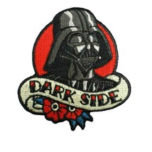 DARTH VADER DARK SIDE IRON ON PATCH 3&quot; Embroidered Applique Star Wars Ta... - $3.95