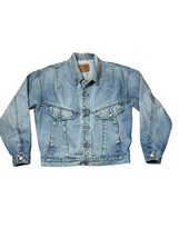 80&#39;s Era Jean Jacket Classic Code Bleu Made in Japan Blue Denim MEDIUM Size - £31.20 GBP