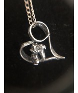 Unique Vintage Heart and Squirrel Signed ‘79 Sterling Pendant With 16” C... - £27.14 GBP