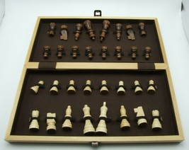 Classic Game Collection Wooden Chess Game Folding Board Hand Carved Stau... - £16.61 GBP