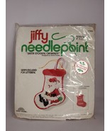 Sunset Designs Jiffy Needlepoint SANTA STOCKING ORNAMENT 3D 4” #5065 Vin... - $54.95