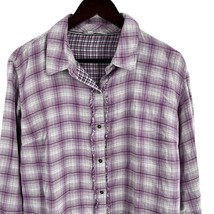 Lee Riders Purple Plaid Button Front Shirt Size XL New - £8.56 GBP