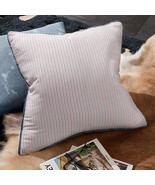 CB2 x Fred Sigal 23&quot; Heritage Striped Pillow Sham Vintage Denim Stripe $... - $49.49