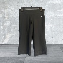 NIKE DRI FIT Womens Size Small Black Cropped Yoga Leggings Pants - £15.92 GBP