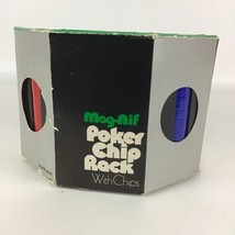 Poker Chip Revolving Rack Retractable Handle Interlocking Chips Vintage 1973 - £27.21 GBP