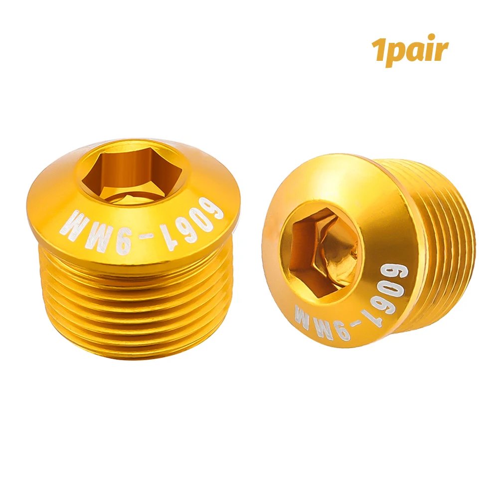 1pair Bicycle Pedal Axle Nut Easy Install M14 Accessories Protective Cap Aluminu - $117.51