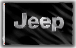 Jeep Black Outdoor Living sport Flag 90x150cm 3x5ft Decor Best Banner - £7.90 GBP