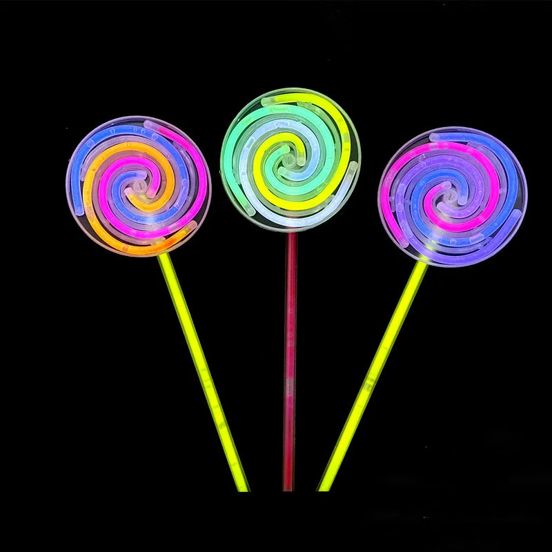 Play 1 Sets Lollipop Glow Stick TikTok Same Style Fluorescent Light Sticks Photo - £15.67 GBP