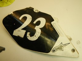 Right Side Cover Number Plate #23 1999 Suzuki RM125 RM 125 - $19.30