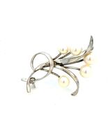 Mikimoto Akoya Pearl Brooch 6.15 mm Sterling Silver Estate M456 - $246.51