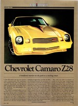 1980 Chevy Camaro Z28 Original 4 Page Magazine Print Article Muscle Spor... - $10.97