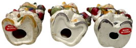 Vintage Ceramic Santa Teddy Bears Hanging Christmas Ornaments Set of 3 - 3.5" image 7