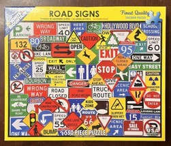 White Mountain ROAD SIGNS 550 Large Pc Puzzle -Complete &amp; Excellent Condition - £13.71 GBP
