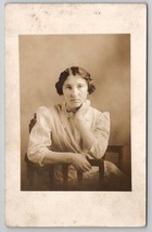 RPPC Pretty Young Woman And Her Thoughts Real Photo Postcard M21 - £7.95 GBP