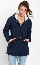 Freemans Mantel Fleecefutter Parka IN Marine Blau UK 12 (ccc306) - $55.86