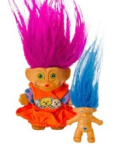 Russ Berrie Trolls vtg lot Circus Clown Carnival mini blue purple cat kitten  - £15.43 GBP