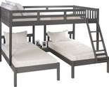 Donco Kids Full Over Double Twin Bed Loft Bunk in Dark Grey Finish - $1,941.99