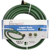 Homeplus+ Light Duty Garden Hose 5/8 &quot; X 100 &#39; Green - £43.38 GBP