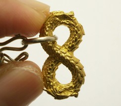 Duo Dragon Infinity Good luck Wealth number 8 pendant brass talisman powerful ri - £25.35 GBP