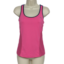 Puma Womens Cool Cell Athletic Tank Top Small Pink Scoop Neck - £15.66 GBP