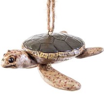 Sea Turtle Resin Ornament NWT Dangly Front Fins Whimsical - $19.75