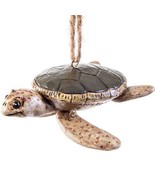 Sea Turtle Resin Ornament NWT Dangly Front Fins Whimsical - £15.83 GBP