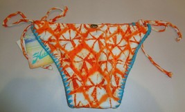 Hobie Size XL ESTILO HS3BE94 Orange Blue New Womens Side Tie Bikini Bottom - £35.61 GBP