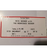 PETE SEEGER With Tao Rodriquez 2008 Ticket Stub Kingston Ontario Folk Le... - $9.19 CAD