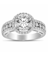 Precious Stars 14k White Gold 3ct Round-cut Diamonette CZ Engagement Ring - $542.00+