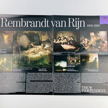 Rembrandt van Rijn ART Works &amp; Biography Poster - UK The Independent Newspaper - £12.19 GBP