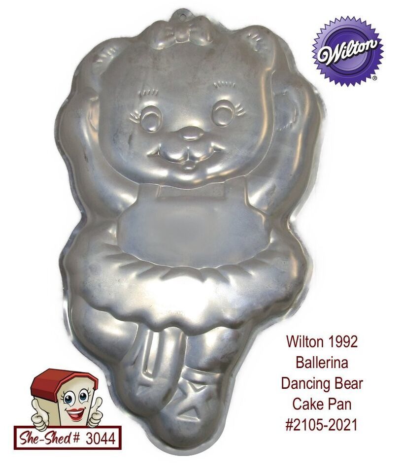 Wilton 1992 Ballerina Dancing Bear Cake Pan 2105-2021 Vintage Party Favorite - $12.95