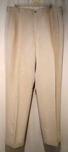 Descente International Collection Beige Pleated Cuffed Dress Pants - Men... - $14.20