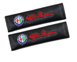 Alpha Romeo Carbon Fiber Embroidered Logo Car Seat Belt Cover Shoulder P... - $14.99