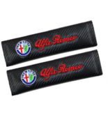 Alpha Romeo Carbon Fiber Embroidered Logo Car Seat Belt Cover Shoulder P... - £11.94 GBP