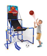 Combo Kids Shoot Out Game 3 in 1 Basketball Football Hockey Indoor Hoop ... - €50,68 EUR
