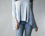 Tempo Paris 3/4 Sleeve V Neck Top Sky - $55.00