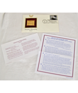 AMERICAN FILMMAKING “SOUND” FIRST DAY COVER w/22kt GOLD REPLICA U.S. STA... - $12.18 CAD
