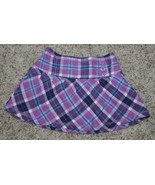 Girls Skirt Sonoma Plaid Purple Elastic Waist Lightweight Flannel Jewele... - £6.23 GBP