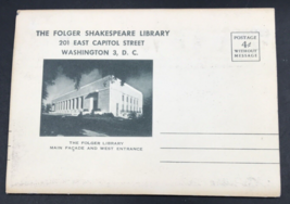 Vintage Artvue Folger Shakespeare Library Washington DC Postcard &amp; Photo Booklet - £21.19 GBP