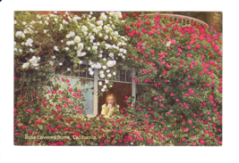 Postcard-Rose Covered Home, California-Girl-Pacific Novelty-Antique DB C... - $7.50