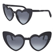 Saint Laurent Loulou 181 Ysl SL181 Black Heart Sunglasses Shield Unisex 008 54mm - $346.50