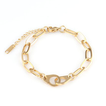 Fashion Heart Bracelet Punk Stainless Steel Bracelet Pendant Thick Chain Bracele - £10.72 GBP