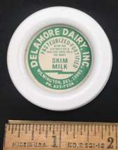 VTG Delamore Dairy Raw Milk Plastic Bottle Cap Lid 2&quot; Dia Wilmington Del... - $8.59
