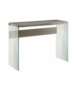 Pemberly Row Glass Console Table in Dark Taupe - £203.66 GBP