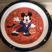 Disney Mickey Mouse Halloween Children&#39;s Lunch Dinner Plate Spill Proof ... - $8.97