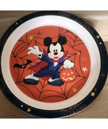 Disney Mickey Mouse Halloween Children&#39;s Lunch Dinner Plate Spill Proof ... - $8.97