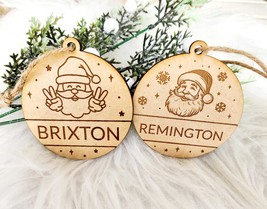 Custom Laser Engraved Wood Ornament: Personalized Family Name Christmas ... - $4.00