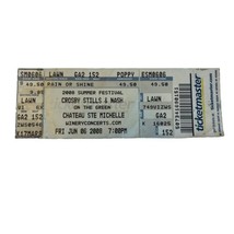 2008 Crosby Stills And Nash Ticket Stub, Jun 6 Chateau Ste Michelle Lawn - $12.00